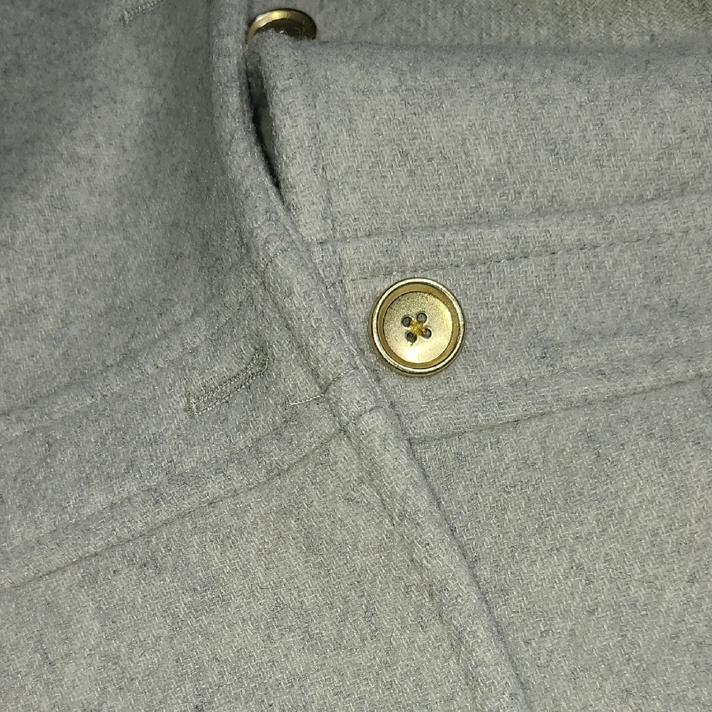 J. Crew Women's Light Gray Woll Blend Pea Coat - Picture 5 of 8